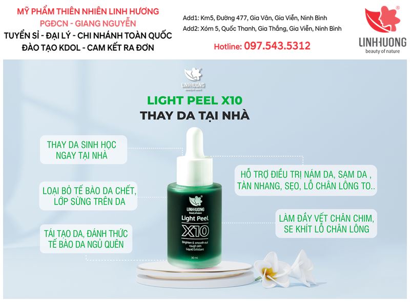 Công Dụng Peel Da X10 Linh Hương - Đại Lý Giang Nguyễn