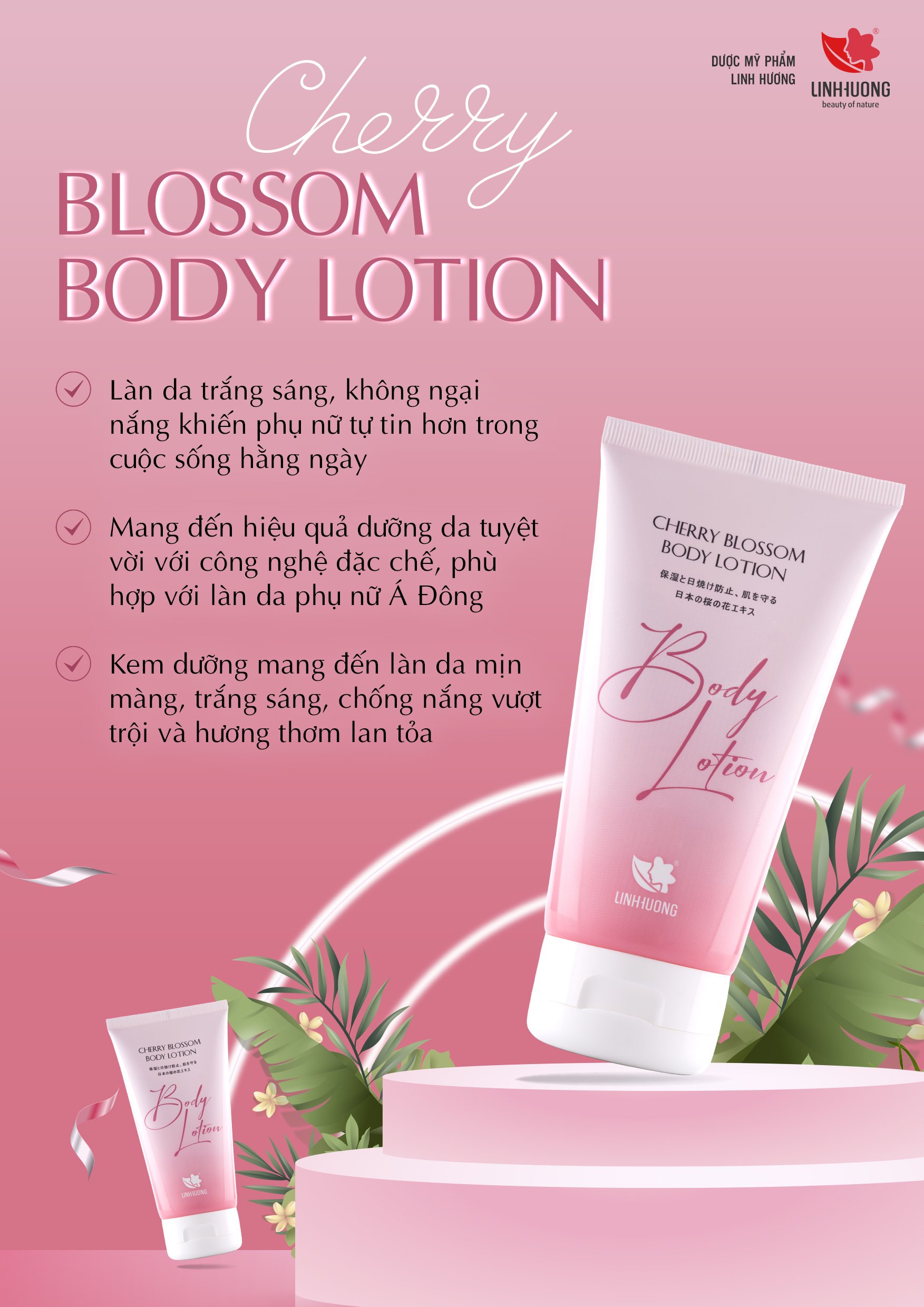 Công dụng Body Lotion Linh Hương - Kem Dưỡng Thể Trắng Da Ban Ngày