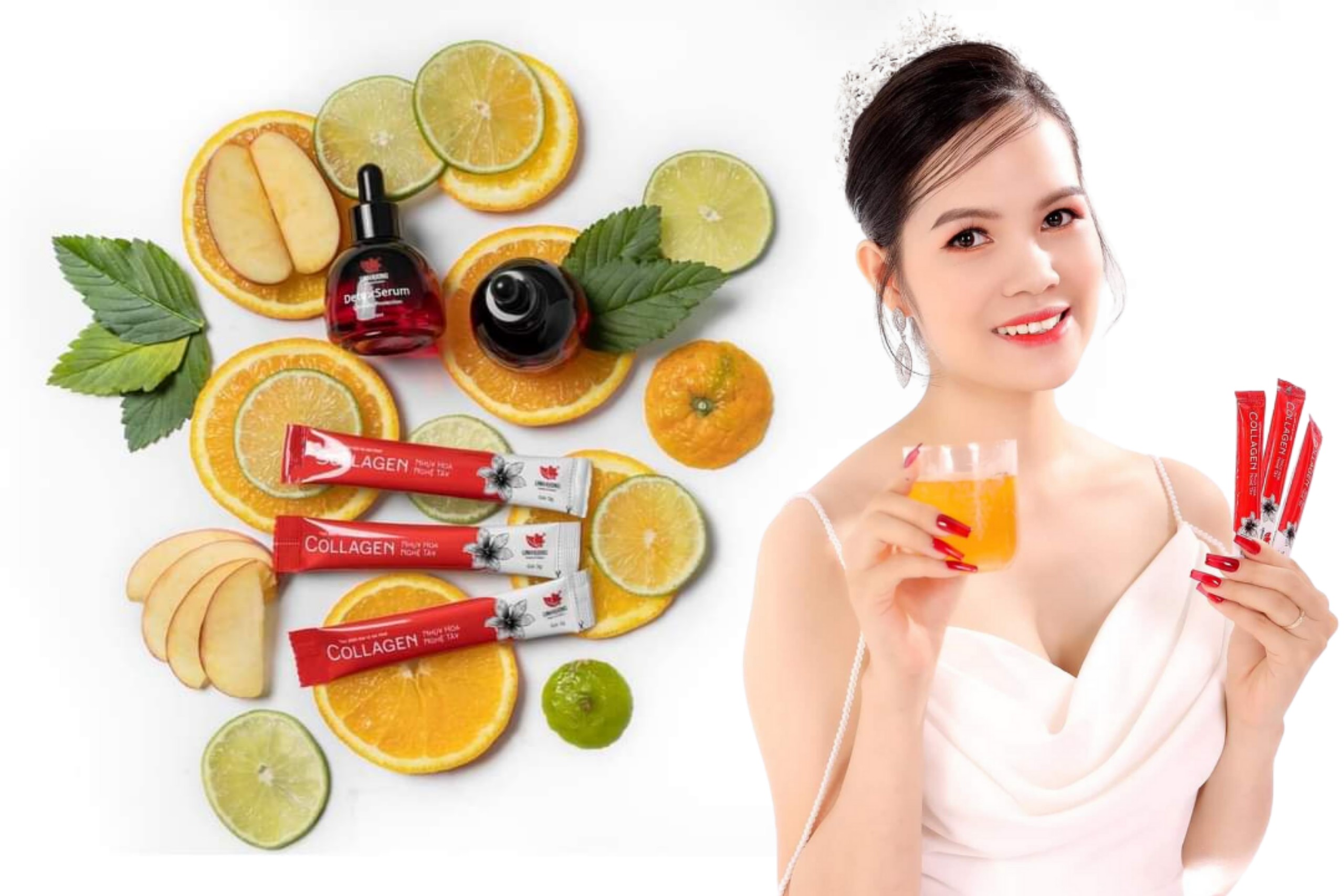 Thành phần Collagen Nhuỵ hoa nghệ tây Linh Hương